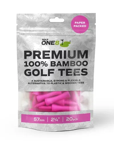 golf one8 pink castle tees bamboo