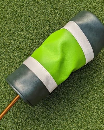 green and green striped can head cover