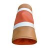 orange and tan striped can head cover